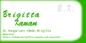 brigitta kaman business card
