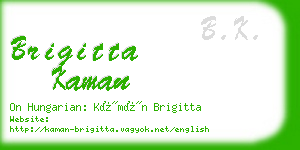 brigitta kaman business card